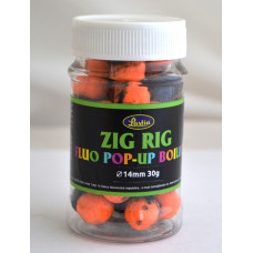 ZIG RIG FLUO POP-UP Boilies - orange - black