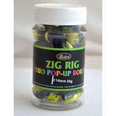 ZIG RIG FLUO POP-UP Boilies - yellow - black
